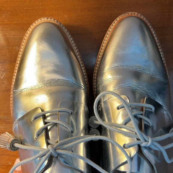 🤍 LOEFFLER RANDALL silver Oxfords 🤍 - Picture 9 of 14